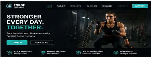 Forge CrossFit — Gyms, Studios & Martial Arts website concept