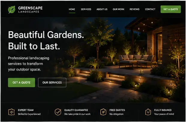 Greenscape Landscapes — Landscaping & Gardening website concept