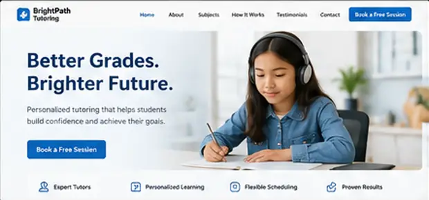 BrightPath Tutoring — Other Businesses website concept