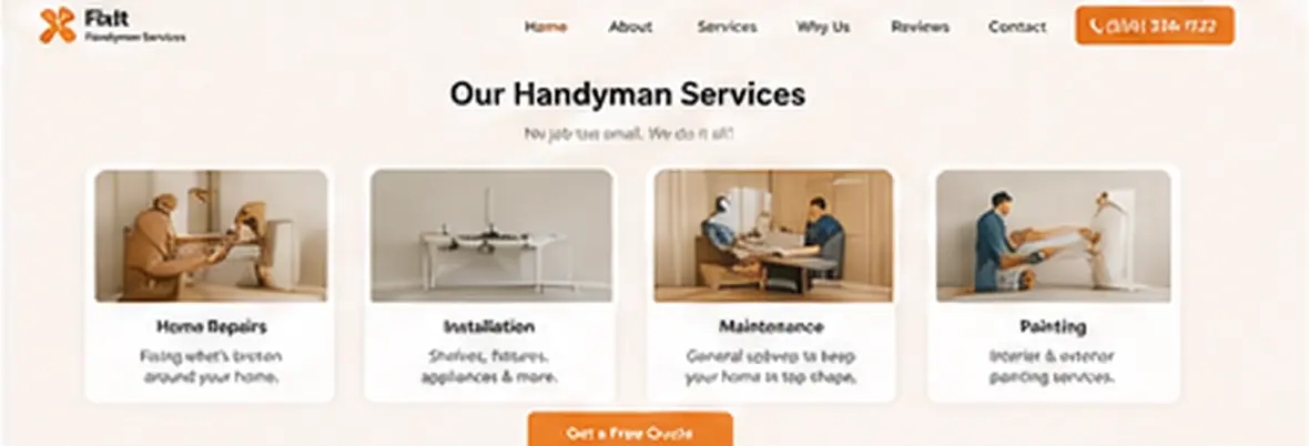 Fixit Handyman Services services page — Other Businesses website concept