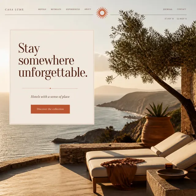 Casa Lume — Premium Brands website concept