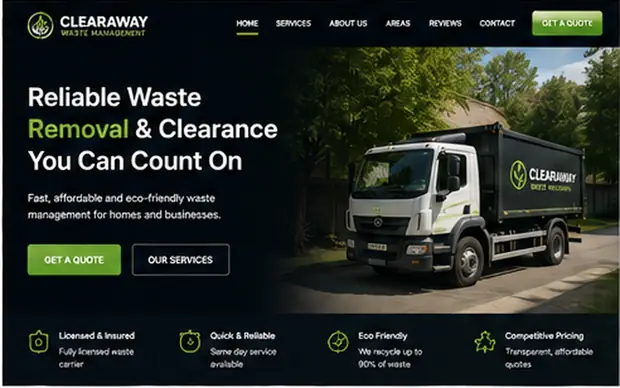 Clearaway Waste Management — Waste & Clearance website concept
