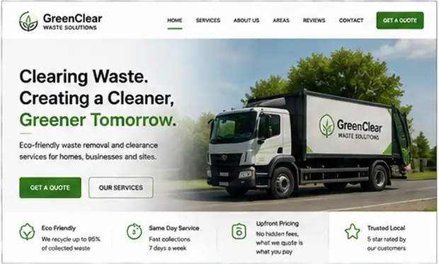 GreenClear Waste Solutions — Waste & Clearance website concept
