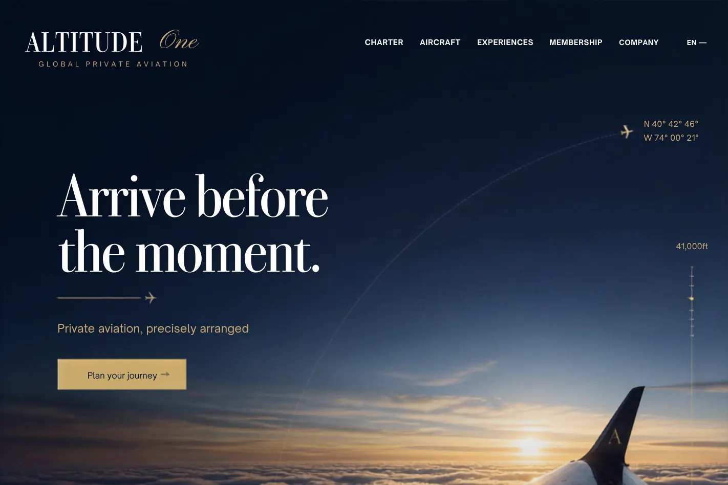Premium brand website design concept