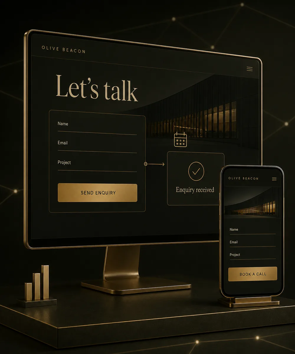 Website conversion journey concept